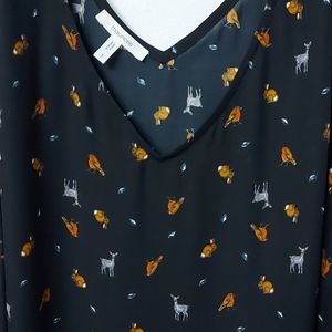 🦌🐦🐇🍃 Maurices woodland critters tank in great condition women's 1 or 1X